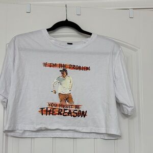 White Morgan Wallen Graphic Crop Top